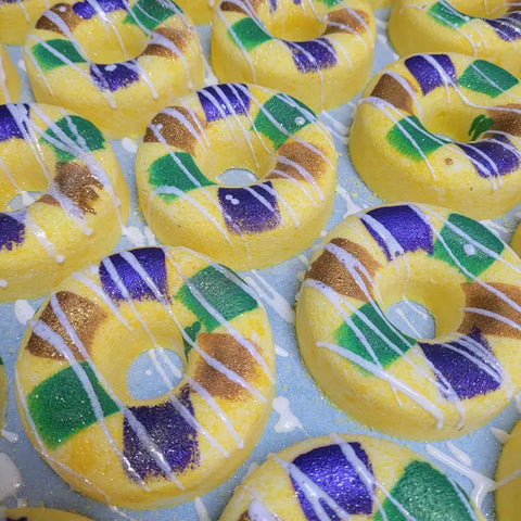 Mardi Gras Bath Bomb - King Cake