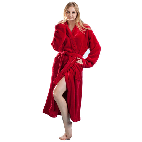 Robe- Velour with Satin Trim - Long